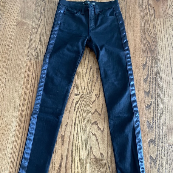 Veronica Beard Kate skinny high rise with tuxedo stripe - Picture 3 of 9